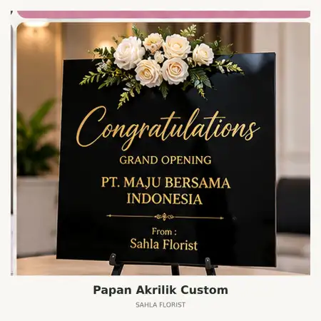Papan Bunga Akrilik Penukal Abab Lematangilir